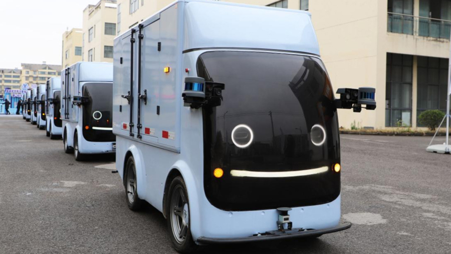 必赢中国官方网站涉县推动物流运输智能化自动化 智能快递无人车穿梭城乡间(图1)